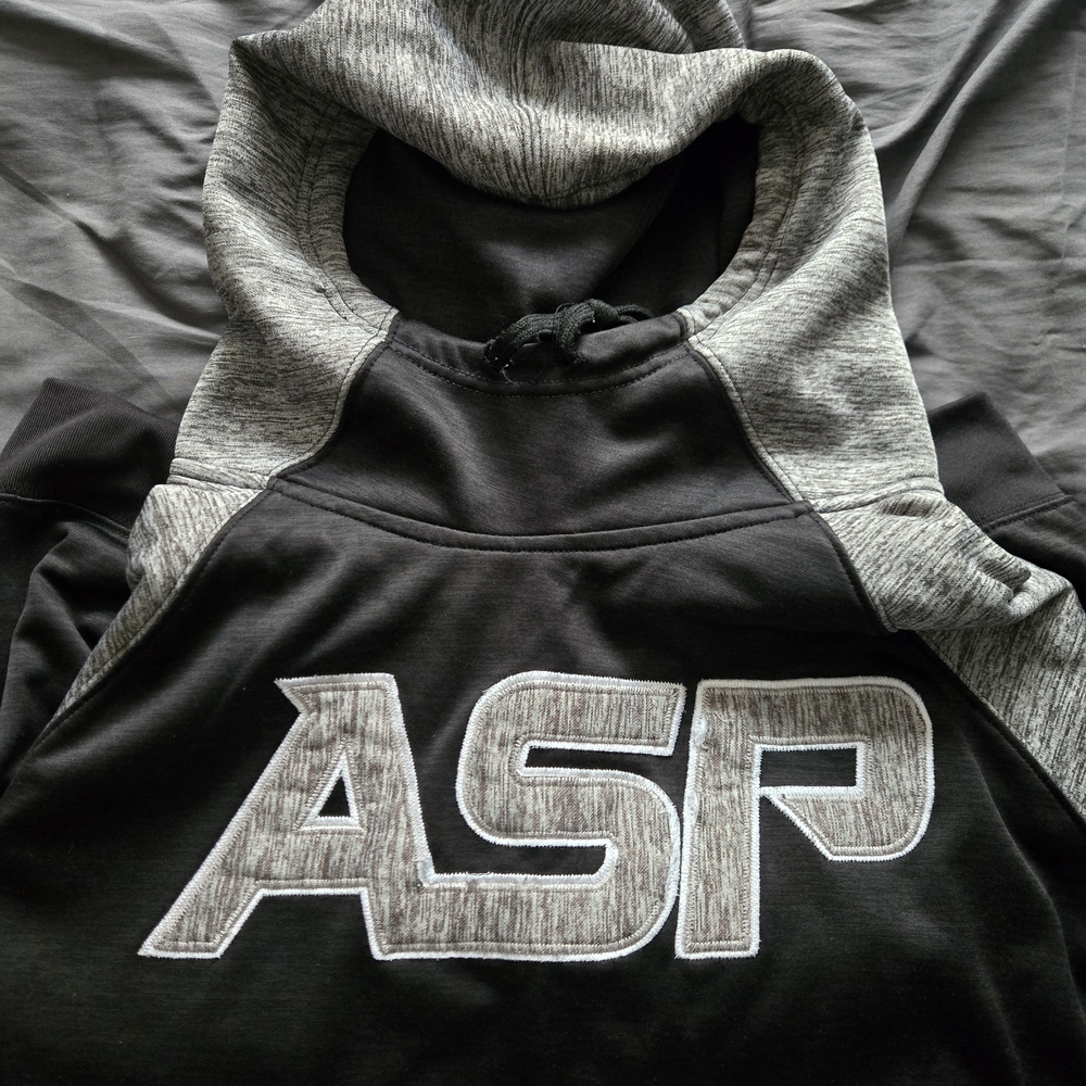 Men's Black and Gray Sweater